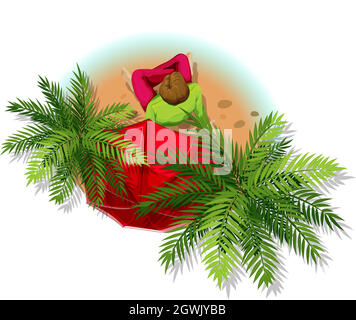 Man and trees Stock Vector