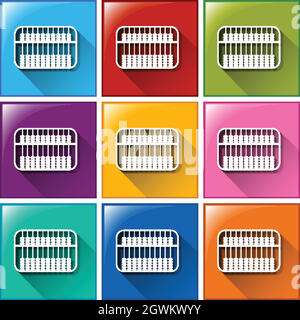 Math icons Stock Vector