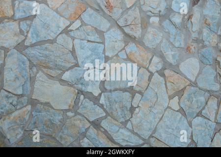 natural stone wall,  grey stone pattern Stock Photo