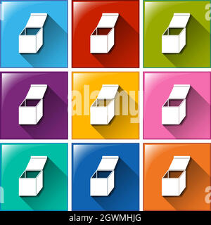 Buttons with padlocks Stock Vector