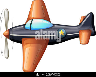 A vintage airplane Stock Vector