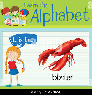 Illustration of a letter L is for lobster Stock Vector Image & Art - Alamy