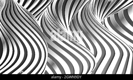 Silver waves pattern. Stainless steel background vector. EPS 10 Stock Vector