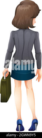 A backview of a businesswoman Stock Vector
