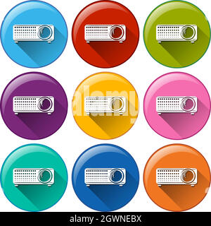 Movie icons Stock Vector