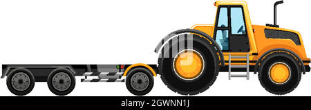 Yellow tow truck isolated on white background Stock Vector