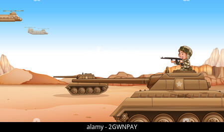 War zone desert Stock Vector Images - Alamy