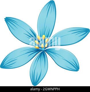 blue flower illustration Stock Vector Image & Art - Alamy