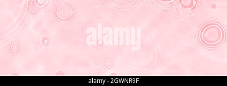 The surface of light on the toned in pink transparent swimming pool water with water circles. Trendy abstract wavy background. Water waves in sunlight Stock Photo