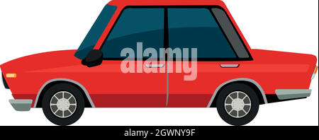 A vinatge car on white background Stock Vector