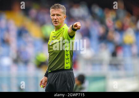 Luigi Ferraris stadium, Genova, Italy, October 03, 2021, The Referee of the match Daniele Orsato of Schio  during  UC Sampdoria vs Udinese Calcio - Italian football Serie A match Stock Photo