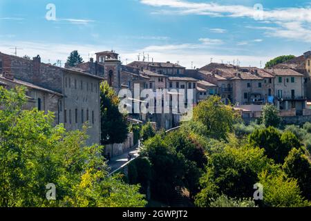 Little medieval town of Colle Val d'Elsa, Tuscany, Italy Stock Photo