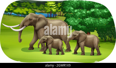 Elephants Stock Vector