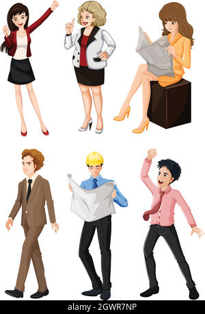 People with different professions Stock Vector