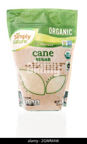 Winneconne, WI -12 September 2021:  A package of Simply Nature organic cane sugar on an isolated background Stock Photo