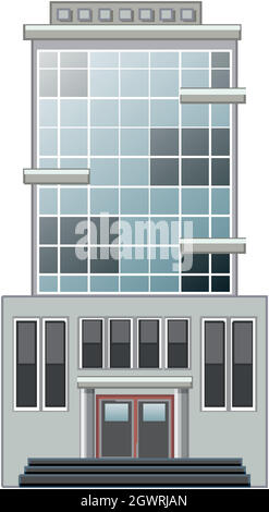 Science building on white background Stock Vector