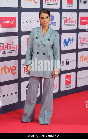 Madrid, Spain. 03rd Oct, 2021. Inma cuesta attends the VIII Edition of the Platino Awards of the Iberoamerican Cinema and Audiovisual held at the Palacio de Congresos in Madrid. Credit: SOPA Images Limited/Alamy Live News Stock Photo