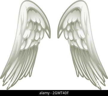 Pair of angel wings Stock Vector