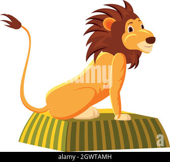 Circus lion icon, cartoon style Stock Vector