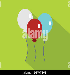 Balloons icon , flat style Stock Vector