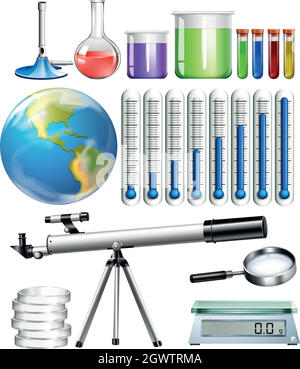 Set of science tool Stock Vector