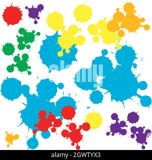 Seamless background design with colorful splashes Stock Vector