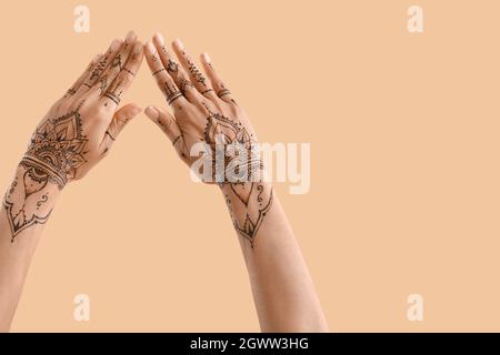 Background For Wedding Invitation Card With Henna Mehndi Floral Elements.  Vector Illustration. White Monochrome Color Royalty Free SVG, Cliparts,  Vectors, and Stock Illustration. Image 97486720.