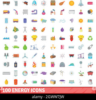 100 future icons set, cartoon style 8457877 Vector Art at Vecteezy