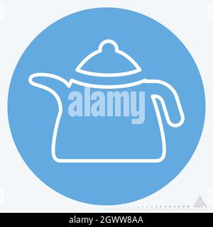Icon Coffee Bottle - Blue Eyes Style - Simple illustration, Editable stroke, Design template vector, Good for prints, posters, advertisements, announc Stock Vector