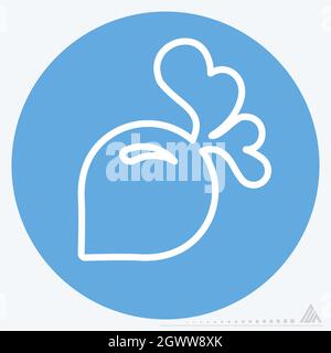 Icon Beetroot - Blue Eyes Style - Simple illustration, Editable stroke, Design template vector, Good for prints, posters, advertisements, announcement Stock Vector