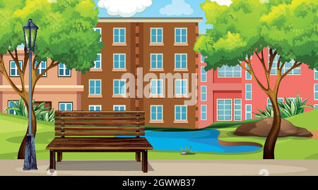 park urban cityscape scene Stock Vector Image & Art - Alamy
