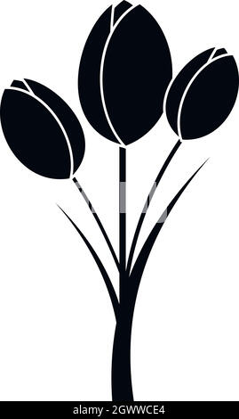 Tulip icon, simple black style Stock Vector Image & Art - Alamy