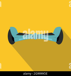Gyroscooter icon, flat style Stock Vector