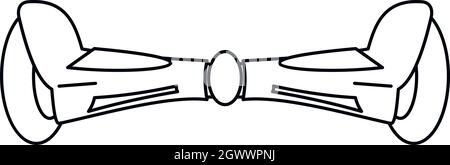 Hoverboard icon, outline style Stock Vector
