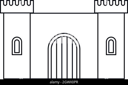 Old fortress towers icon, outline style Stock Vector Image & Art - Alamy