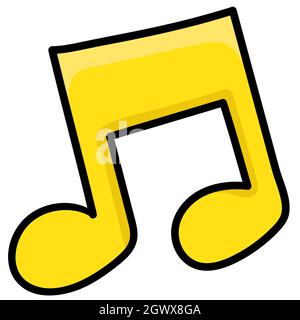 doodle icon notation music melody Stock Vector