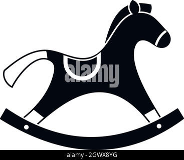 Rocking horse icon, simple style Stock Vector