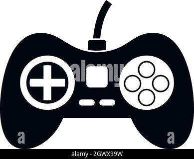 Video game console controller icon, simple style Stock Vector