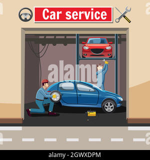 car service cartoon Stock Vector Image & Art - Alamy