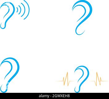 Hearing Logo Template vector icon design Stock Vector