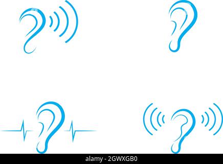 Hearing Logo Template vector icon design Stock Vector