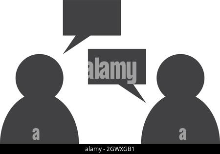 User and speech bubble logo business template Stock Vector