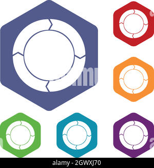 Diagram pie chart with arrows icons set Stock Vector Image & Art - Alamy