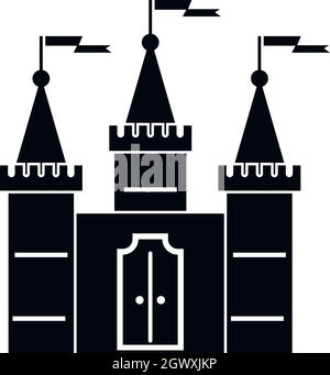 Castle icon, simple style Stock Vector