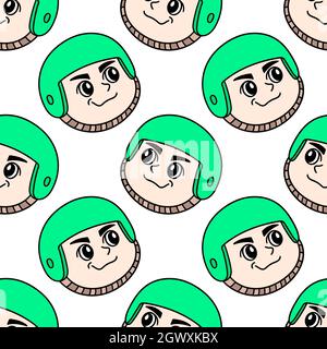 man soldier seamless pattern textile print Stock Vector
