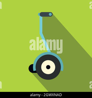 Segway icon, flat style Stock Vector