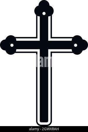 Holy cross icon , simple style Stock Vector