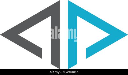 P Letter Business corporate abstract unity vector logo design template Stock Vector