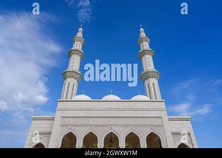 Negeri Sembilan, Malaysia - 18 Sept 2021 : Beautiful islamic architecture of Masjid Sri Sendayan the new and the biggest mosque in Seremban todate Stock Photo