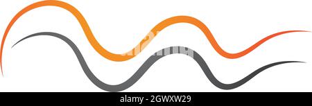 sound wave ilustration logo vector icon template Stock Vector